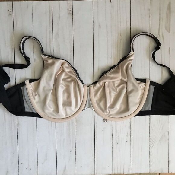 Cacique 42DD underwire bra black lace full coverage - Picture 5 of 5